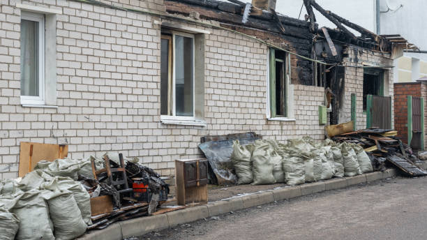 Professional Fire Damage Restoration technician working in Woodbine, MD
